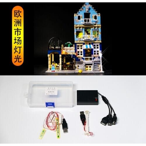 LED light kit for lego 10190 and Market street factory Model Blocks ( building blocks set not incuded)
