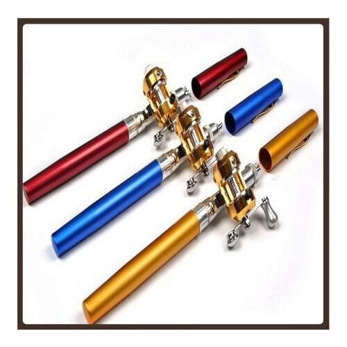 Telescopic Fishing Pole Pen Folding Mini Short Ultralight Outdoor Portable Short Rod Travel Material De Pesca Fishing Equipment