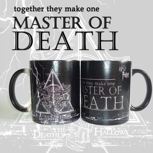 Drop shipping Magic Master of Death Mugs Changing color Heat Sensitive morph mugs
