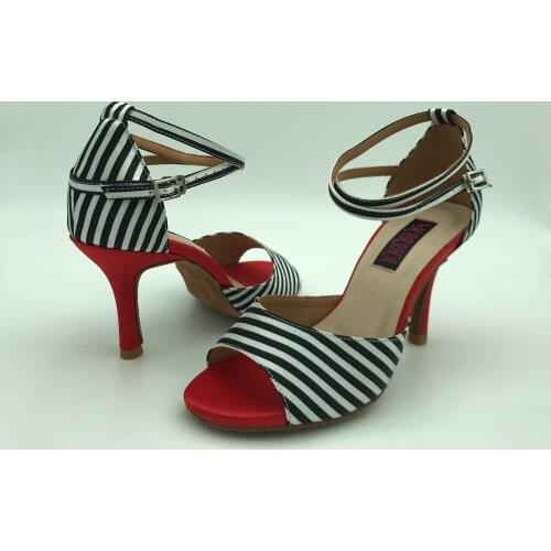 Latin dance shoes for woman ballroom salsa shoes tango shoes & wedding shoes 6237BWS low heel high heel available free shipping