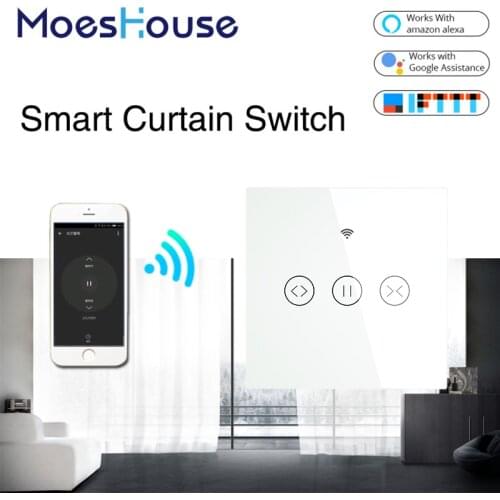 Tuya WiFi Smart Curtain Blind Switch for Electric Motorized Curtain Roller Shutter Works with Alexa Google Home Smart Home