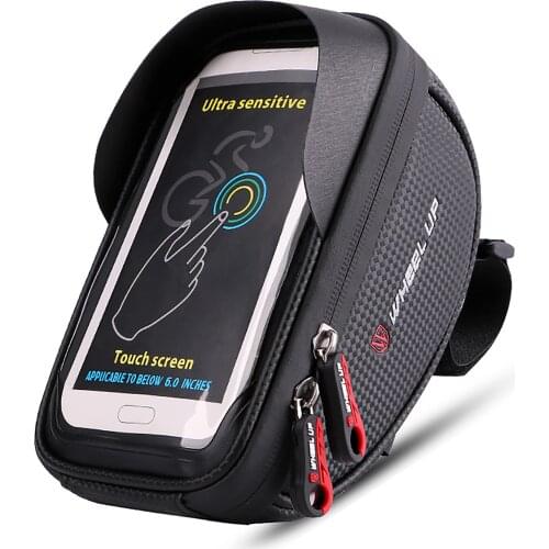 Bicycle Bag Frame Front Head Top Tube Waterproof Touch Screen Bike Bag Cycling 6.0 in Phone Bike Accessories