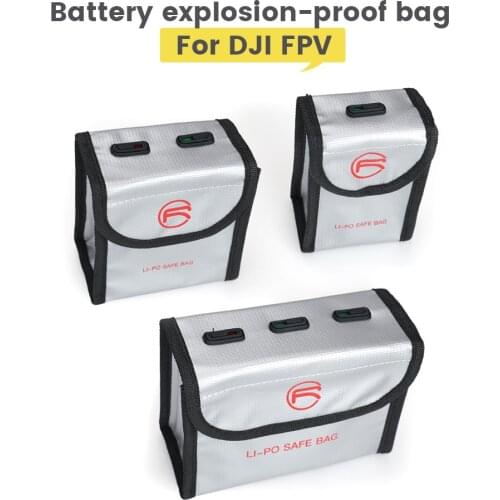 FPV Battery Explosion Proof Bag 1/2/3pcs Combo Crossing Aircraft Storage Fireproof Lipo Safe Bag for DJI FPV Combo Accessories