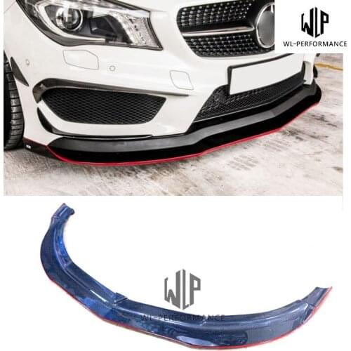 W117 Red Edge High Quality Carbon Fiber Front Lip Splitter Car Styling Fit For Merceders-Benz CLA Class Car Body Kit 14-16