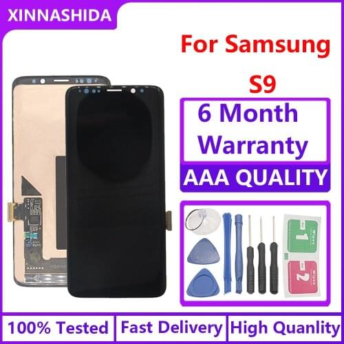 Lcds S9 For Samsung Galaxy S9 G960 G960f G9600 LCD Display Super AMOLED Touch Screen Frame Assembly Replacement Repair Parts