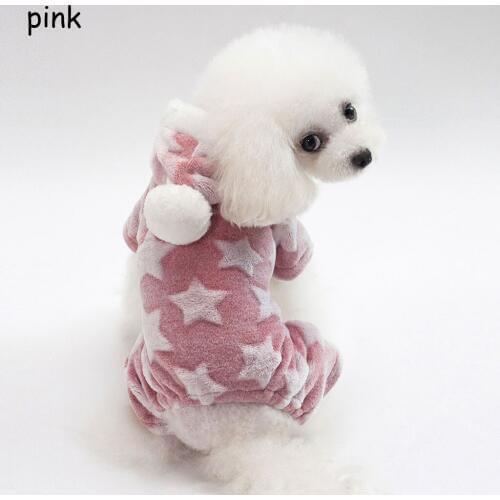Winter Pet Cat Dog Clothes Fleece Puppy Chihuahua Clothes Dog Coat Jumpsuit Dog Jacket Hooded Pajamas For Small Medium Dogs Cats