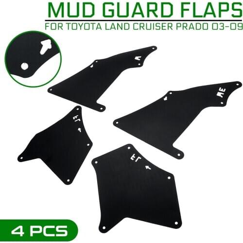1 Set Front Rear Car Mud Flaps For Toyota Land Cruiser Prado 2003-2009 Splash Guards Mud Flap Mudguards Fender