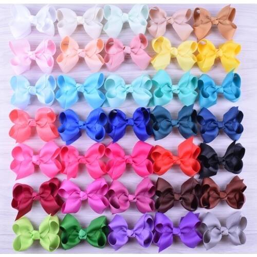 35pcs/lot 3 Inch Hair Bows With Alligator Clips Small Classic Bow Hair Clips Hair Accessories Girls Headwear Boutique Hairpins