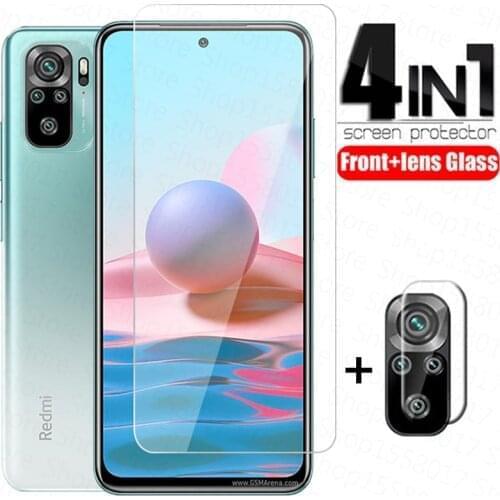 4-in-1 For Xiaomi Redmi Note 10 Pro Tempered Glass Full Cover Screen Protector for Redme Note10 10T Note 10Pro Max 10s Lens Film