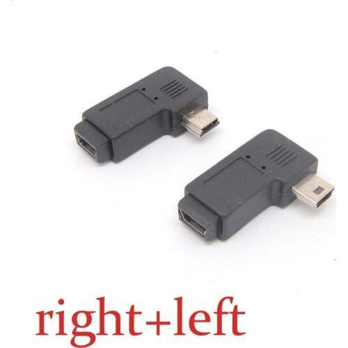 Free shippingpremium Mini USB Male left/right-Angle to Mini USB Female adapter converters Free shippingnew