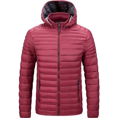 Brand clothing Mens Winter Coat Streatwear Overcoat New Arrival Warm Winter Jacket Men Hooded Casual Slim Parka Cotton Coats