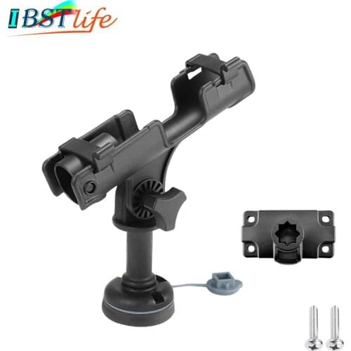 ABS Fishing Rod Pole Holder Rack Rest 360 Adjustable Removable Kayak Boat Support Boat Fishing Tackle Accessories Pole Bracket