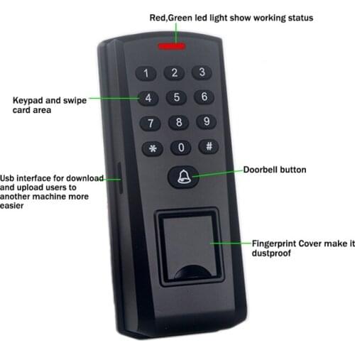The Cheapt Standalone Fingerprint Access Control With Dustproof RFID Card Reader Smart Biometric Access Control Keypad Password