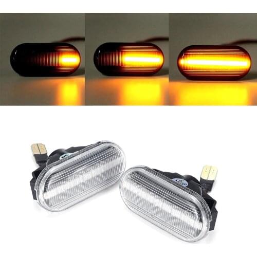 Dynamic LED Side Marker Lights Flowing Turn Signal Repeater Lamp for Nissan Qashqai J10 Micra C Fairlady 350Z Car Styling