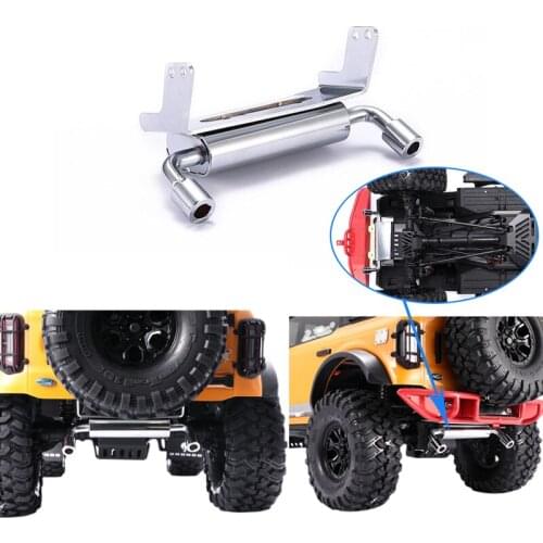 1PC TRAXXAS TRX4 Bronco Simulation Metal Dual-exhaust Fuel Tank Exhaust Pipe Радиоуправляемая машина