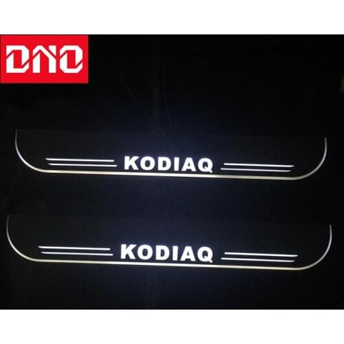 DNO Door Sill Scuff Plate Pedal Ligths For Skoda KAROQ 2018 2019 2020 2021 Threshold Led Bar Pathway Dynamic Welcome Lamp