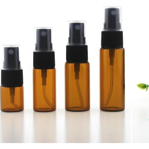 5ml 10ml 15ml 20ml Amber Glass Atomizer Bottle Vial For Essential Oil Perfume Water Spray Bottles F20171286