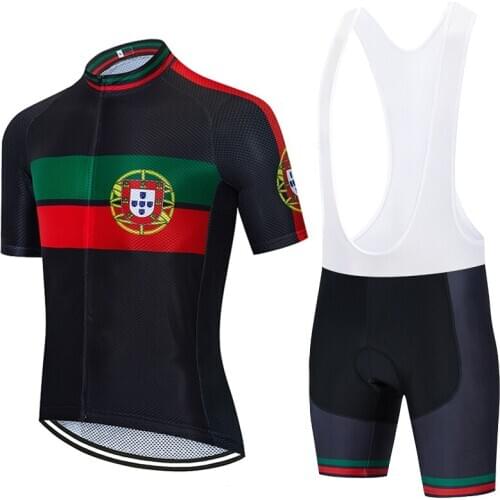 2020 Portugal Black cycling Shirt Bike shorts SPORTSWEAR Ropa Ciclismo Men summer quick dry PRO BICYCLING Maillot Pants Clothing