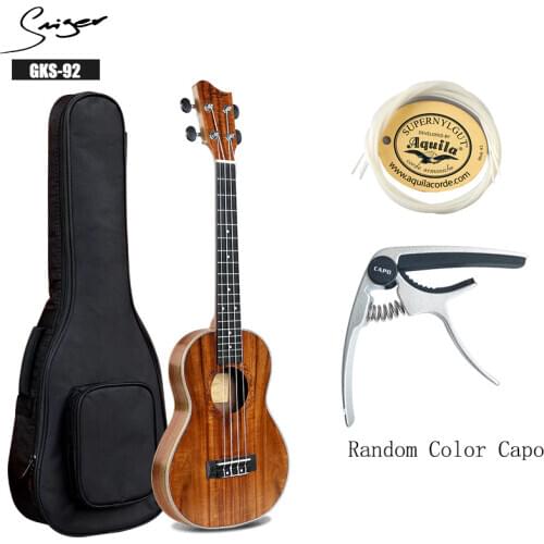 Smiger GKS-92 Ukulele 21 Inches 21" Soprano Ukulele Hawaii Koa ABS Binding Thin Body Ukulele Durable For Beginner Profession