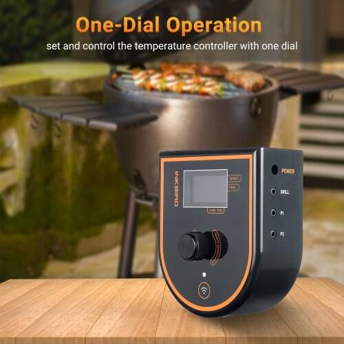Inkbird ISC-007BW BBQ Temperature Controller Automatic Grill Food Thermometer with Readout&Alarm Support Bluetooth &2.4GHz Wi-Fi