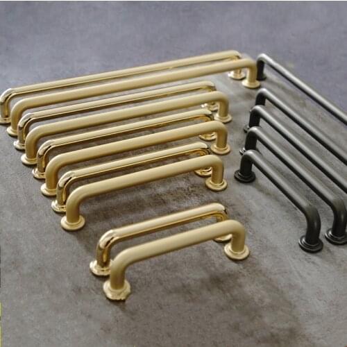 K Gold Cabinet Door Long Handle Pearl Black Cabinet Drawer Knob Luxury Bedroom Furniture Handle Decoration Hardware