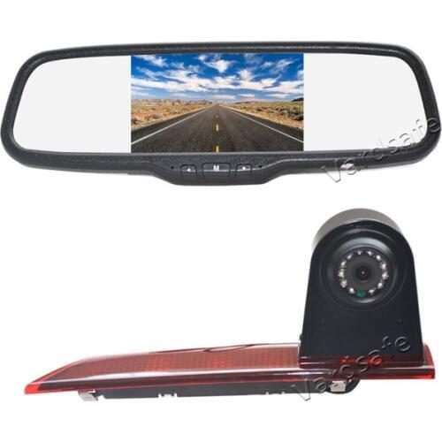 Vardsafe VS599C | Brake Light Rear View Reversing Camera + Clip-on Mirror Monitor for Ford Transit Custom / Ford Tourneo Custom