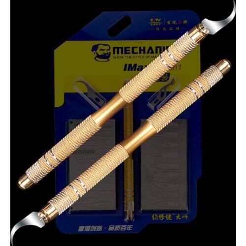 MECHANIC 20in1 Multi-function Mobile Phone Chip Motherboard Disassemble Knife CPU Demolition Blade Remove Glue Rework Tool