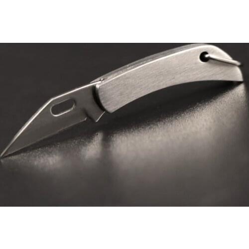 Stainless Steel Blade Mini Knife Handmade Key Chain Pocket Folding Knife Outdoor Open Box Knife With Hanging Knife
