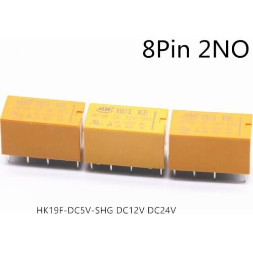 5pcs Mini Power Relays HK19F HK19F-DC5V-SHG HK19F-DC12V-SHG HK19F-DC24V-SHG