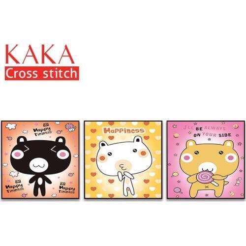 Cross stitch kits,Embroidery needlework sets with printed pattern,11CT-canvas for Home Decor Painting,Cartoon Full NCKC006