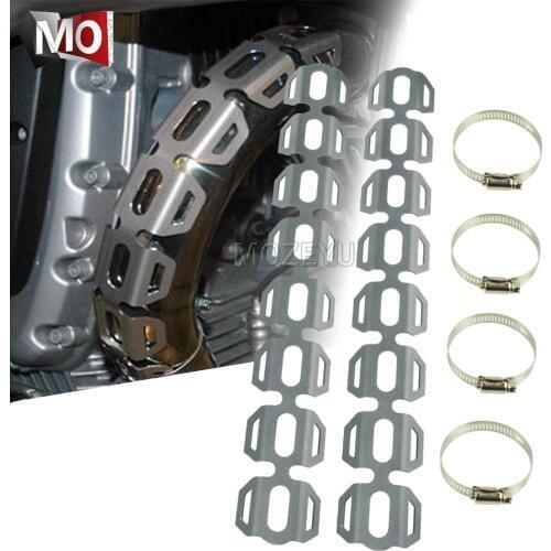 Motorcycle Exhaust Pipe Header Wrap Water Cooled Heat Shield Guard Cover For BMW R1250GS R1150GS Adventure R1100GS R100GS F800GT