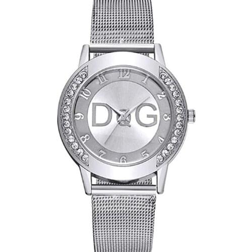 New Top brand luxury fashion women Quartz Wrist watch Popular style Ladies casual stainless steel Rhinestone Dress watches Reloj