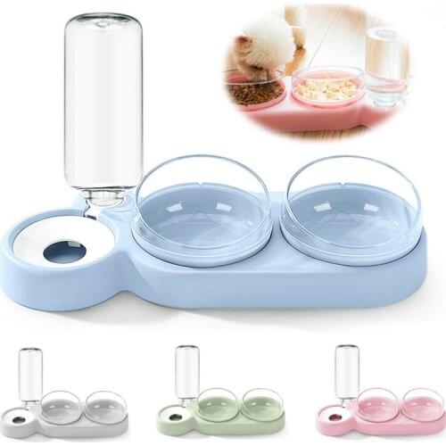 NEW Pet Dogs Cats Double Bowls Food Water Feeder Container Dispenser For Dogs Cats Drinking High Quality Pet Products