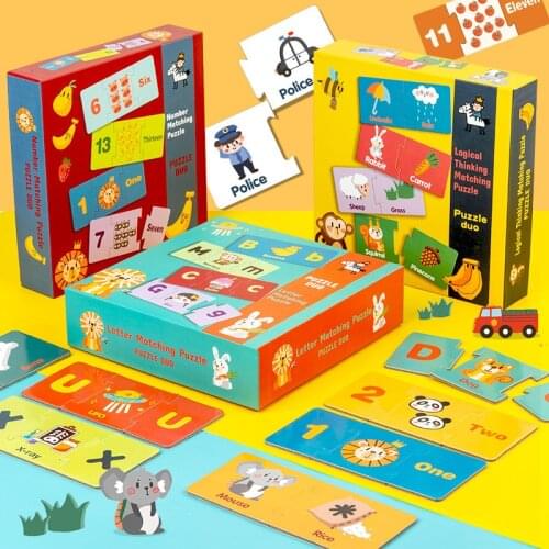 NEW Educational Toys Children Wooden Early Education Matching Puzzles Baby Alphabet Logic Numbers Learning Cognitive Toys Gifts