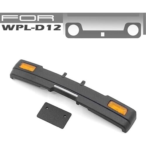 Front Bumper With License Board for WPL D12 RC Car Accessories