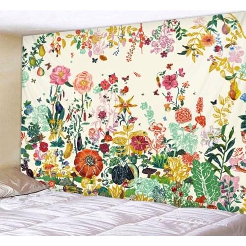 Landscape flower and bird tapestry home wall hanging beach towel yoga mat bedspread carpet bohemian hippie decoration 6 sizes