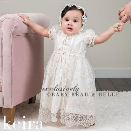 Baby girl dresses embroidery pearl 1 year birthday dress wedding party christening baby girl clothes for 3-24 month