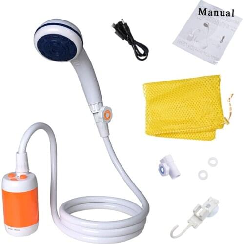 Outdoor Camping Electric Shower With Hose Travel Bathing Tools Portable High Pressure Power Washer Electric Car Washer set