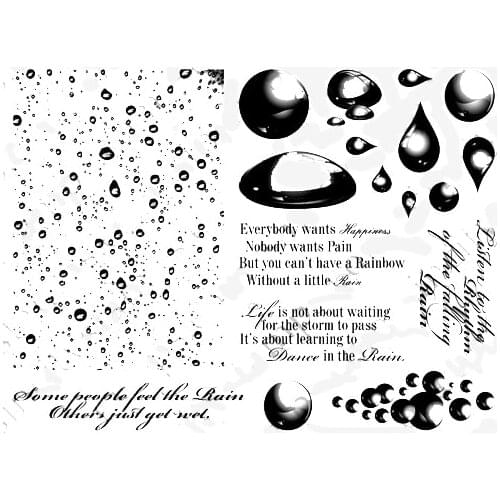 Water drop Transparent Clear Silicone Stamp/Seal for DIY scrapbooking/photo album Decorative clear stamp A340