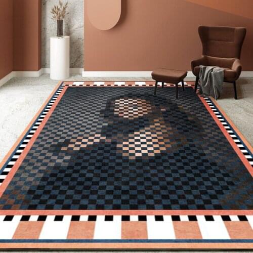 TONGDI Modern Carpet Anti-skid Elegant Artistic 3D Steric Printing Mat Soft Rug Luxury Decor For Home Parlour LivingRoom Bedroom