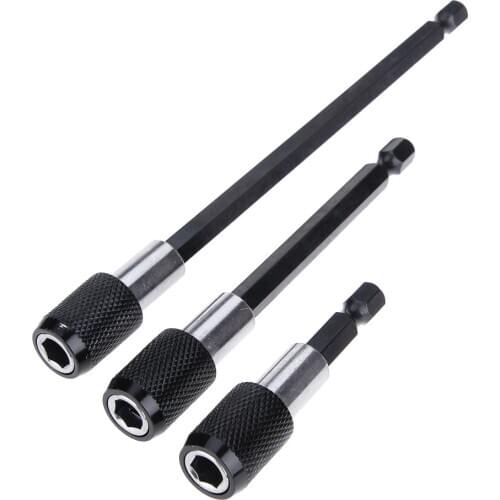 60mm 100mm 150mm 1/4 Inch Hex Shank Quick Release Screwdriver Bit Holder Extension Bar