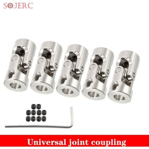 SOJERC Universal coupling simulation climbing car universal joint tractor dump truck ship model 3/4/5/6MM universal coupling