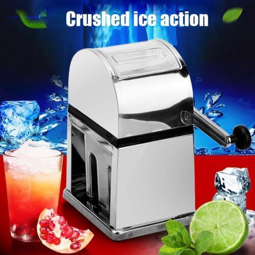 1pc Manual Ice Crusher Shaver Snow Drink Slushy Maker Blender Cocktail Maker stainless steel shaved ice shaver machine