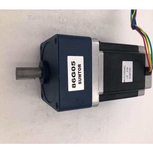 200:1 250:1 NEMA 34 Gear reduction stepper motor 114 mm Length 6A 8N.m