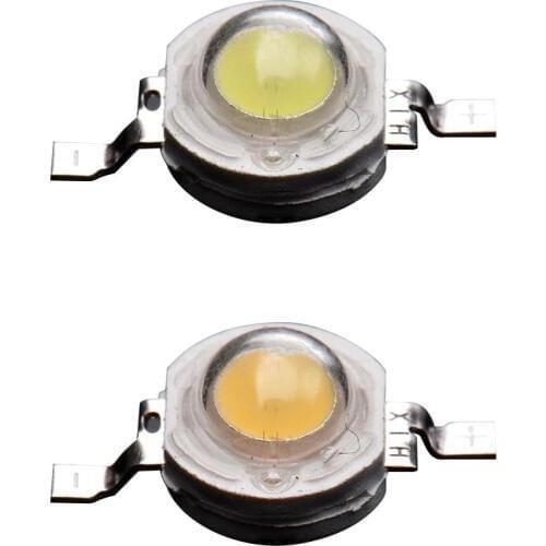 50pcs 1W LED Lumens Lamp Beads High-power Aluminum Bracket Lamp Bead For DIY Flood light