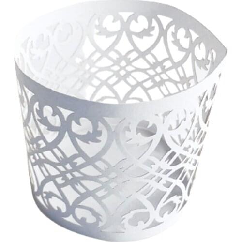 50PCS Love Heart Flower Laser Cut Paper Napkin Ring Napkin Buckle Holder Wedding Banquet Dinner Christmas Home Party Table Decor