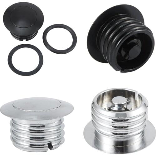 Motorcycle Aluminum Gas Cap Pop Up Screw-In Flush Mount Fuel Tank Cover Protector For Harley Davidson 1982-2010 Oil Cover