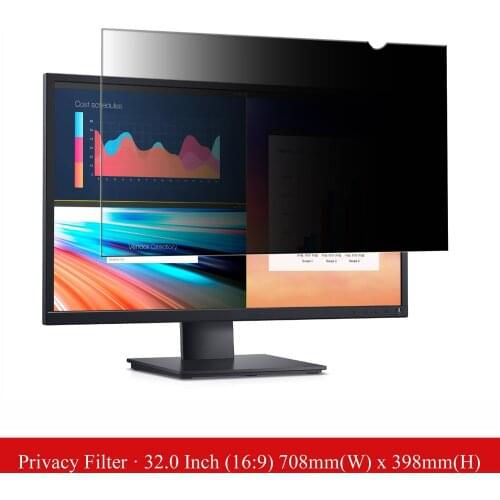 32.0 inch Anti-Glare Computer Privacy Filter Screen Protector Film for Desktop Monitor Widescreen 16:9 Aspect Ratio