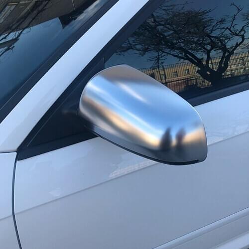 Anzulwang For Audi A4 B6 B7 A6 (2003-2007) S4 Matt Chrome Mirror Cover Rearview Side Mirror Cap S Line