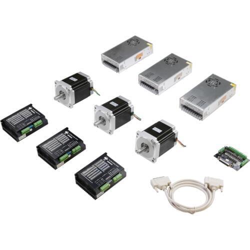 Free Ship US&US Ship Stepper Motor 3Axis Nema34 1232ozin 34HS1456 5.6A Driver Controller board CNC Router Mill Engraving